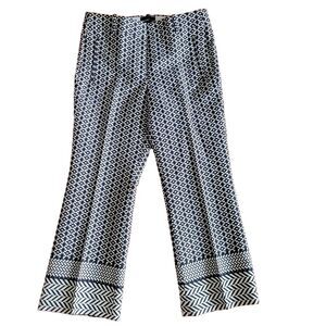 J. Crew Teddie Cropped Pants in Paneled Geometric Jacquard Print Size 6